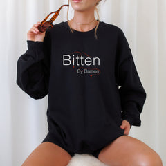 Bitten By Damon Print Crewneck Sweatshirt