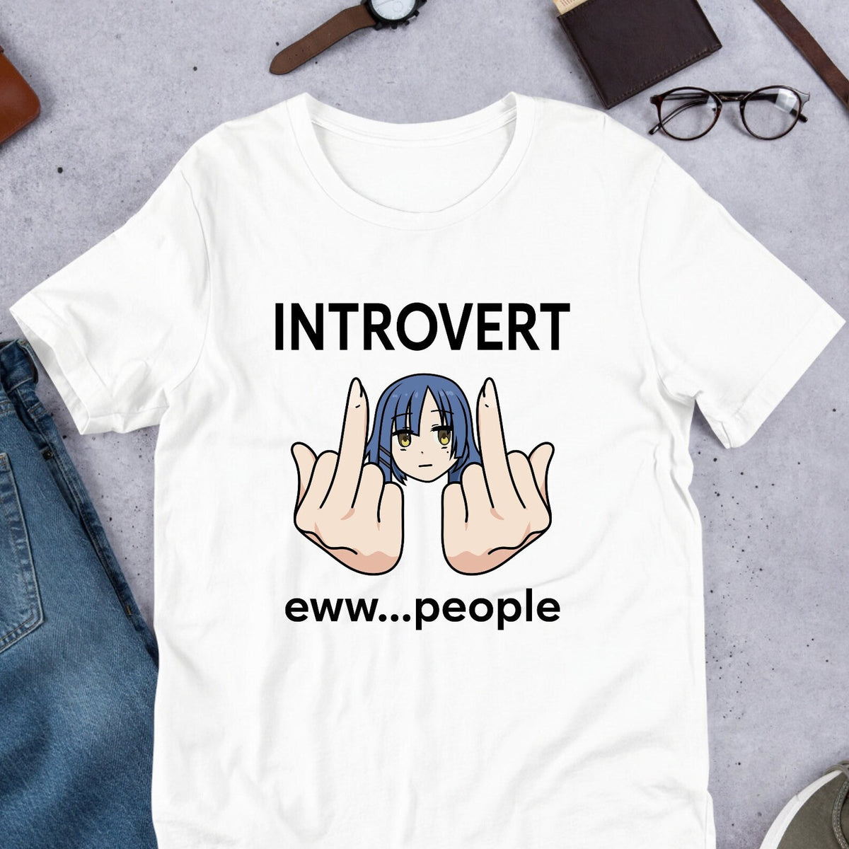 Introvert Eww...People Ryo Yamada Funny T-Shirt