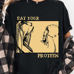 Eat Your Protein Anime Graphic Tee