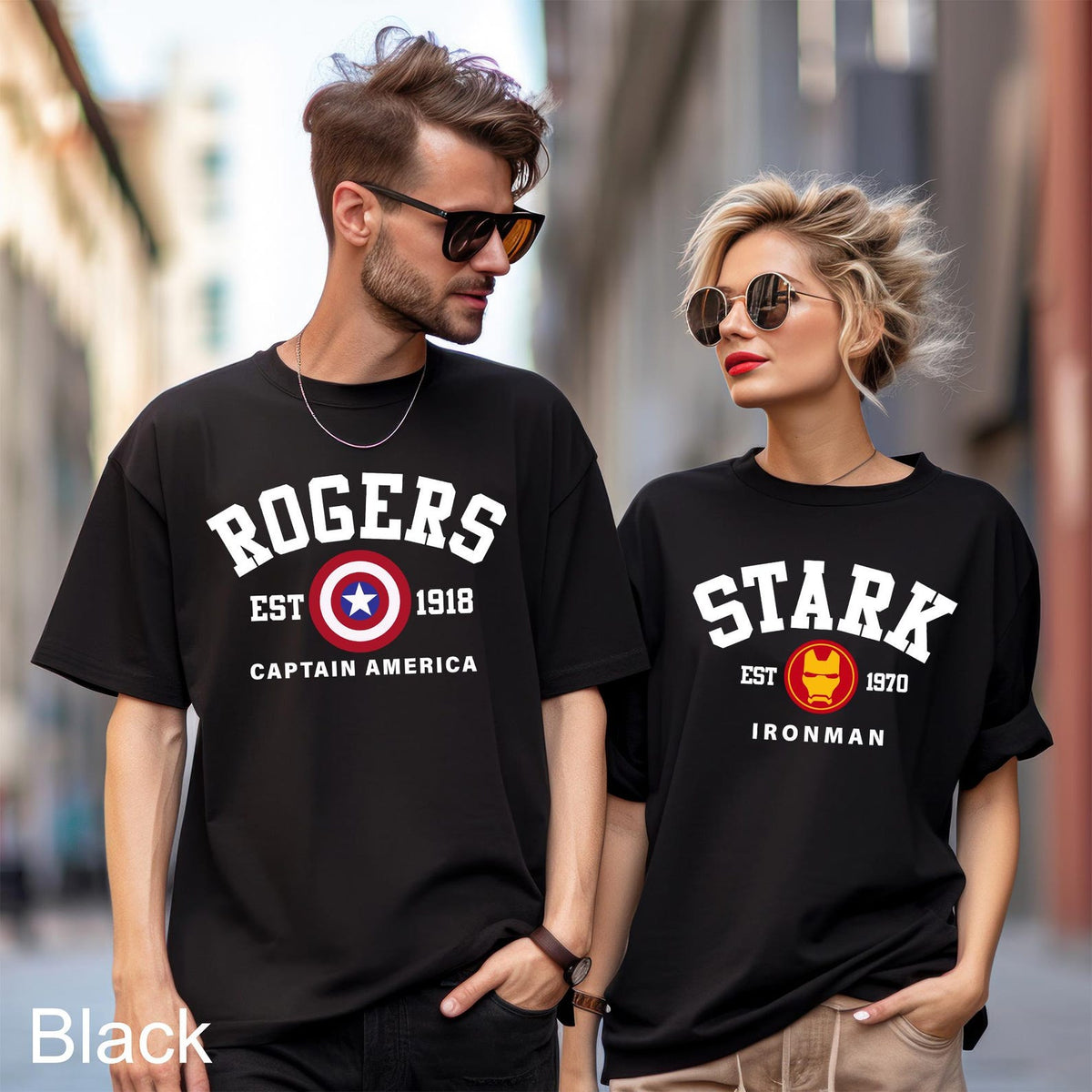 Barnes Rogers Thor Loki Logo Couple Tee