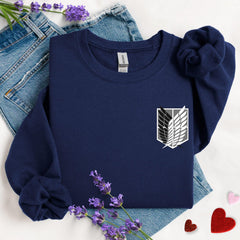 Unisex Wings of Freedom Print Crewneck Sweatshirt