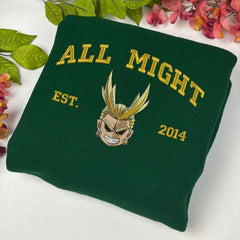 Deku Bakugo All Might Embroidered Sweatshirt