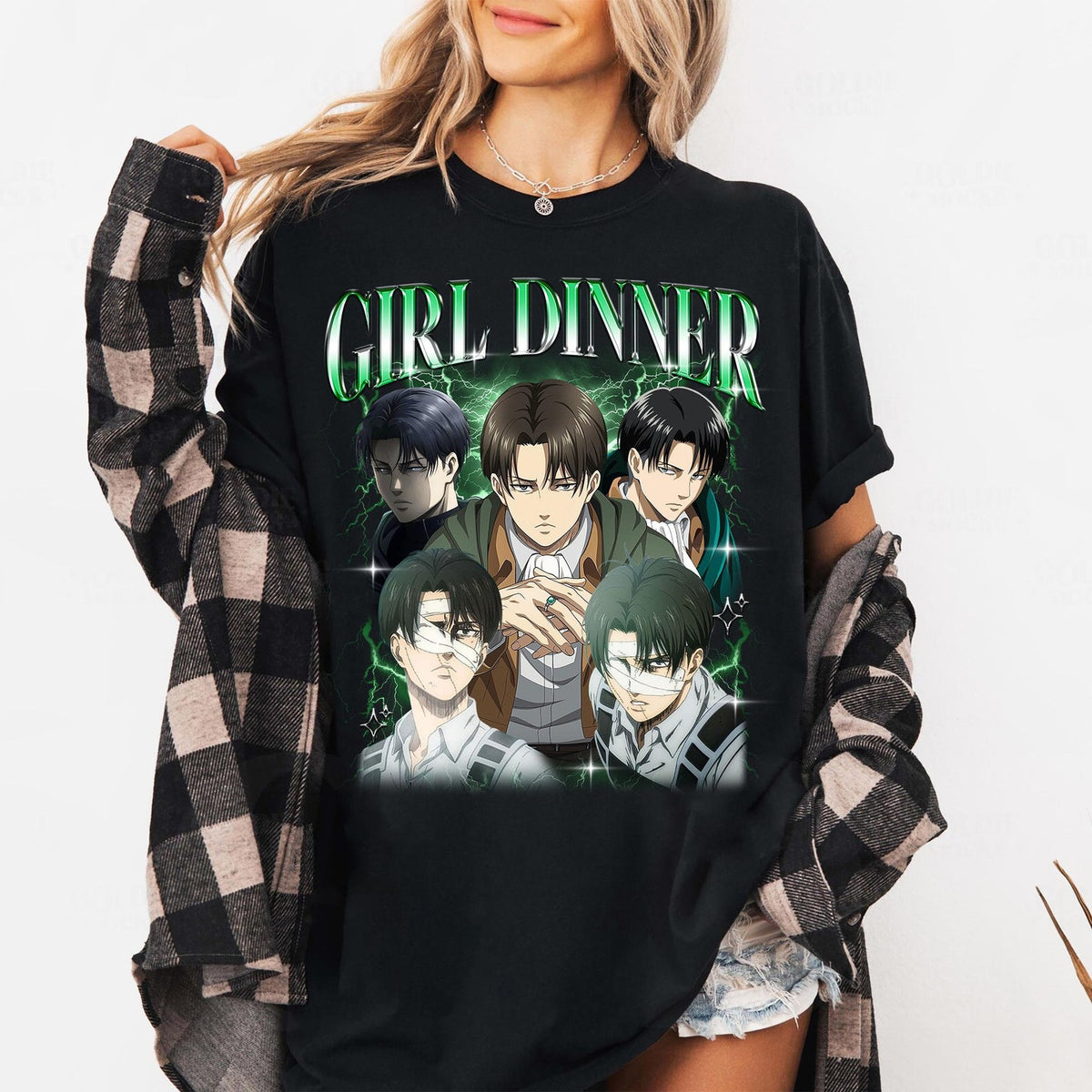 Levi Ackerman Girl Dinner Graphic T-Shirt