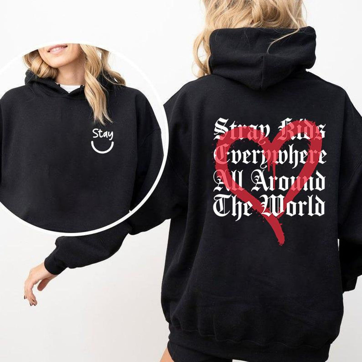 SKZ Everywhere All Around The World Hoodie Top