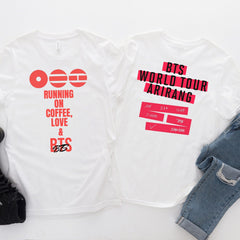 RUNNING ON COFFEE, LOVE & BANGTAN T-shirt