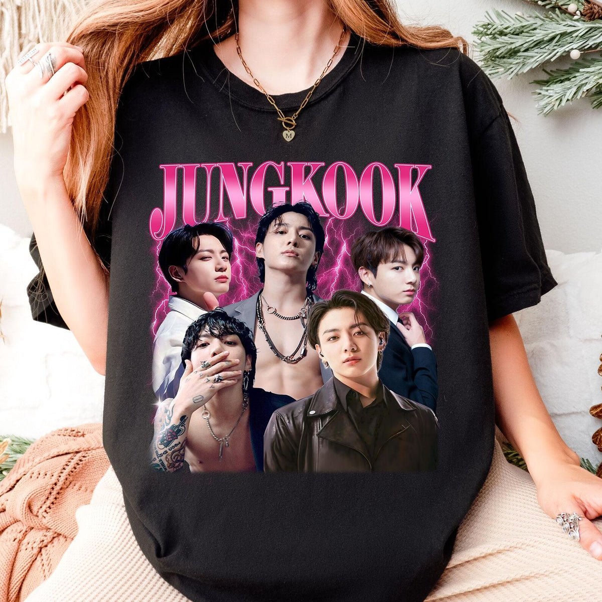 Vintage Jungkook Graphic Crewneck T-Shirt