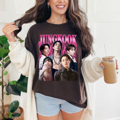Vintage Jungkook Graphic Crewneck T-Shirt