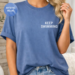 Keep Swimming Print Crewneck T-shirt