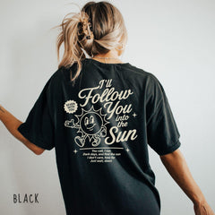 Into the Sun Lyrics Graphic Trendy Army Tee
