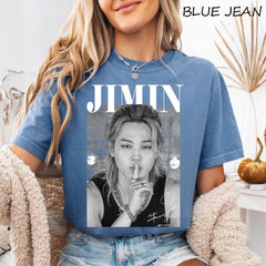 Vintage JIMIN Signature Graphic Cotton Tee