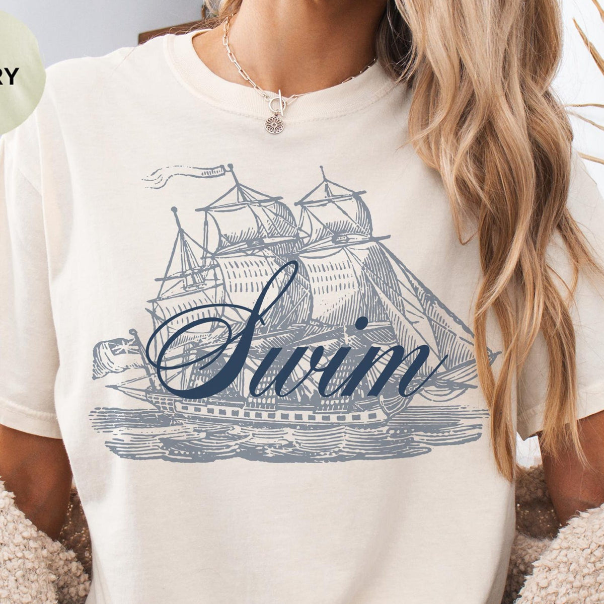 Swim Graphic Print Aesthetic T-Shirt