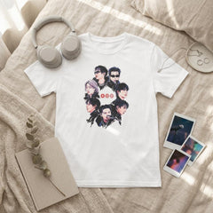 BANGTAN Inspired Graphic White T-shirt