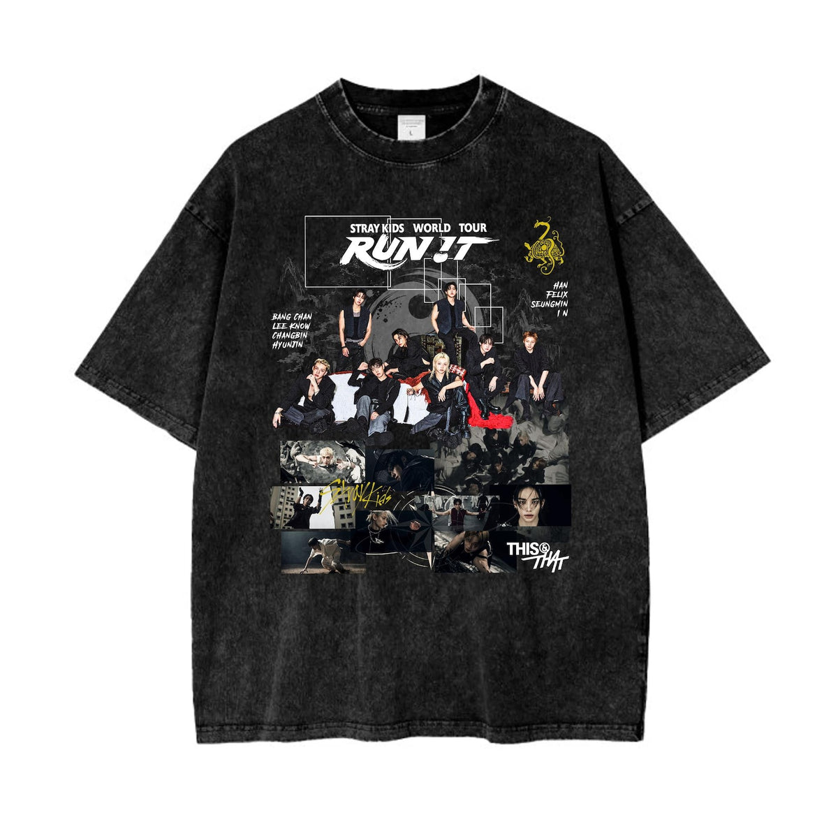 SKZ World Tour Run It Cotton Washed Tee