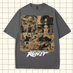 SKZ World Tour Run It Graphic Crewneck T-Shirt