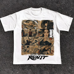 SKZ World Tour Run It Graphic Crewneck T-Shirt