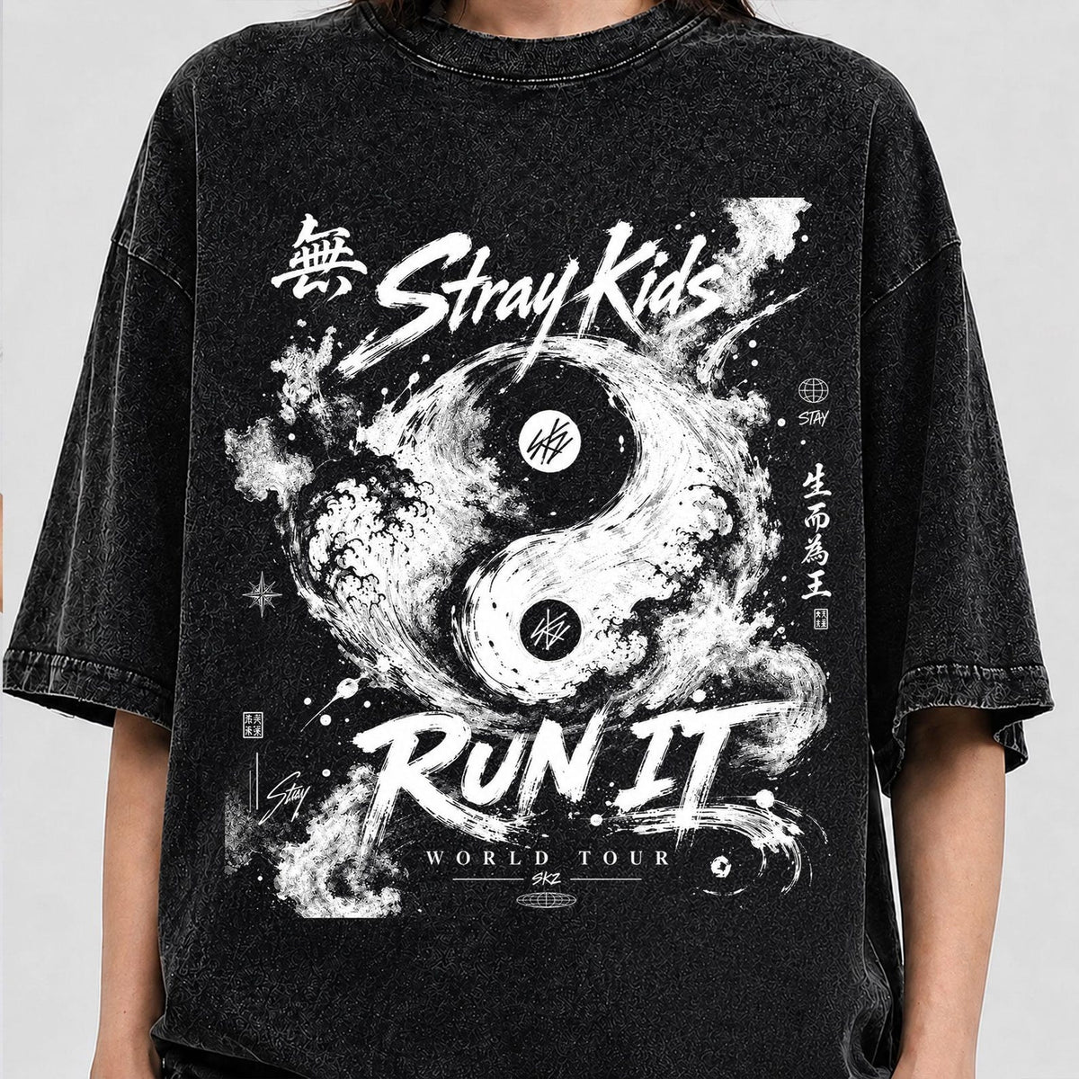Vintage SKZ Run It World Tour Washed Tee