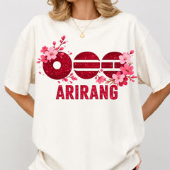 Arirang World Tour Floral Printed Aesthetic Tee