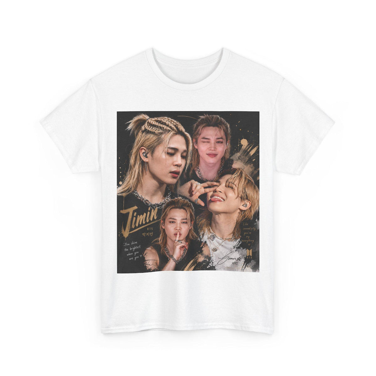 Jimin Monogram Aesthetic Cotton T-shirt