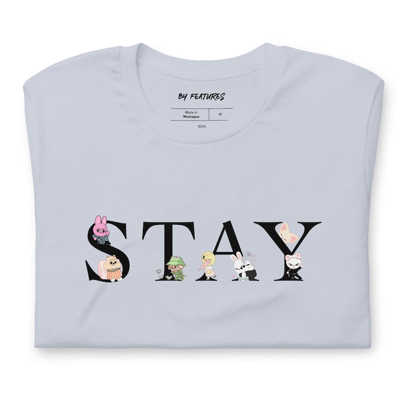Unisex Kpop Stay Printed Loose T-shirt