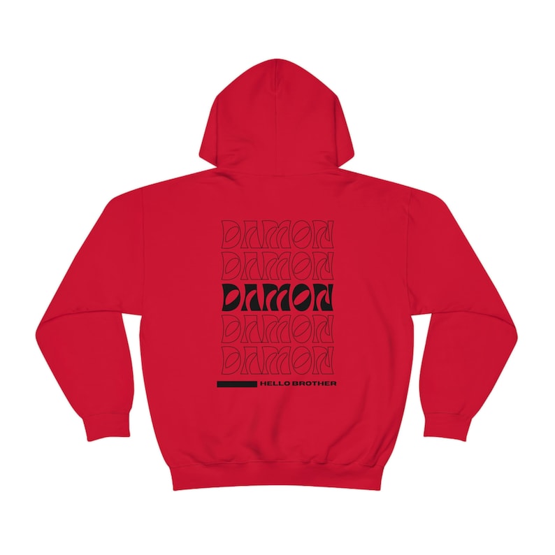 Damon Salvatore Letter Print Hoodie