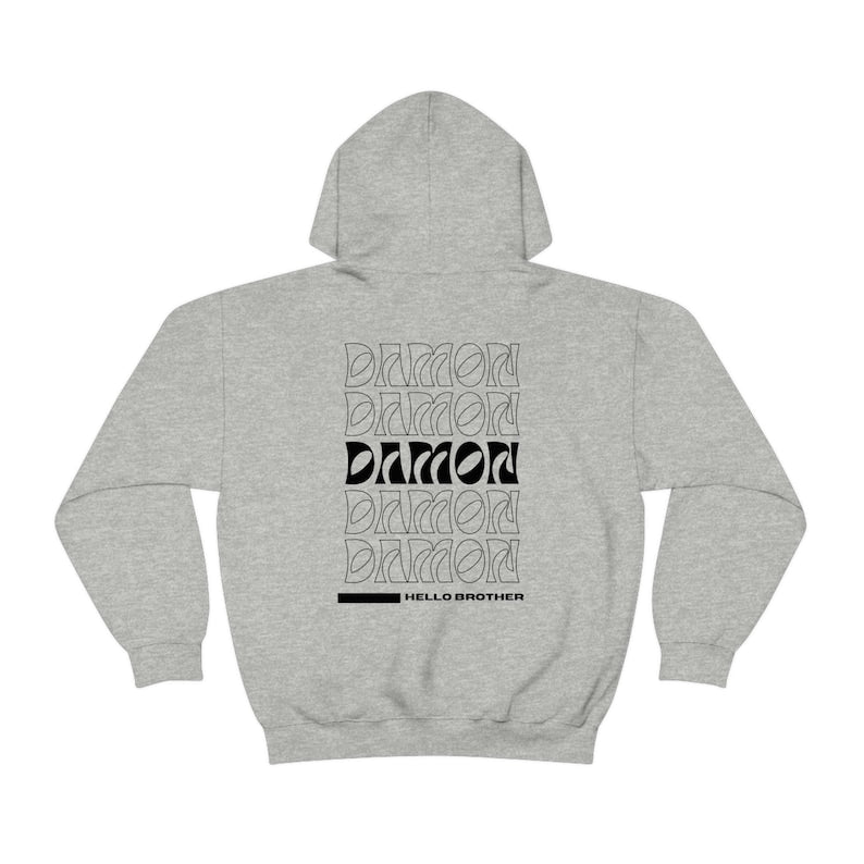 Damon Salvatore Letter Print Hoodie