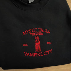 Mystic Falls Embroidered Sweatshirt
