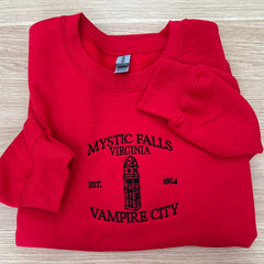Mystic Falls Embroidered Sweatshirt