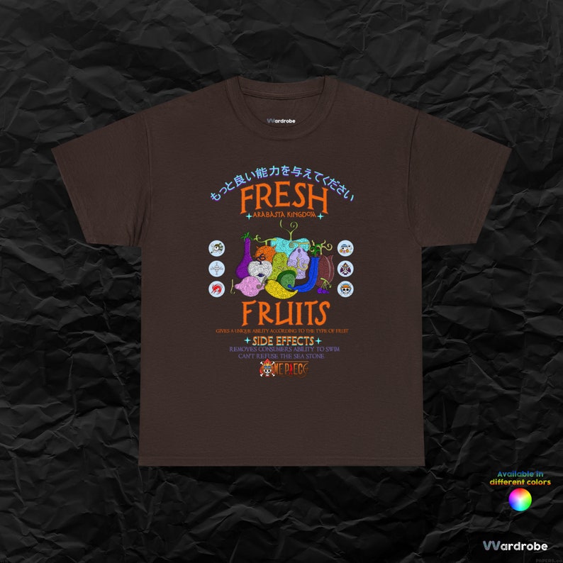 Devil Fruits Anime Cotton T-shirt