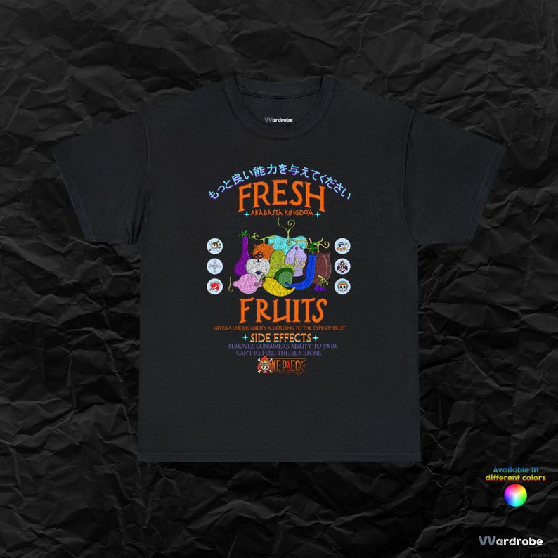 Devil Fruits Anime Cotton T-shirt