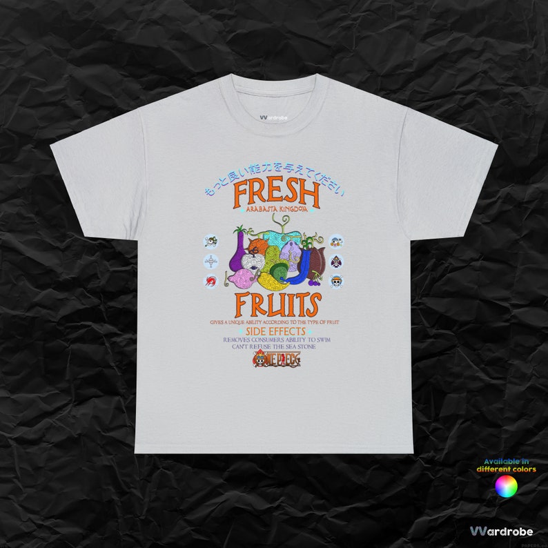 Devil Fruits Anime Cotton T-shirt