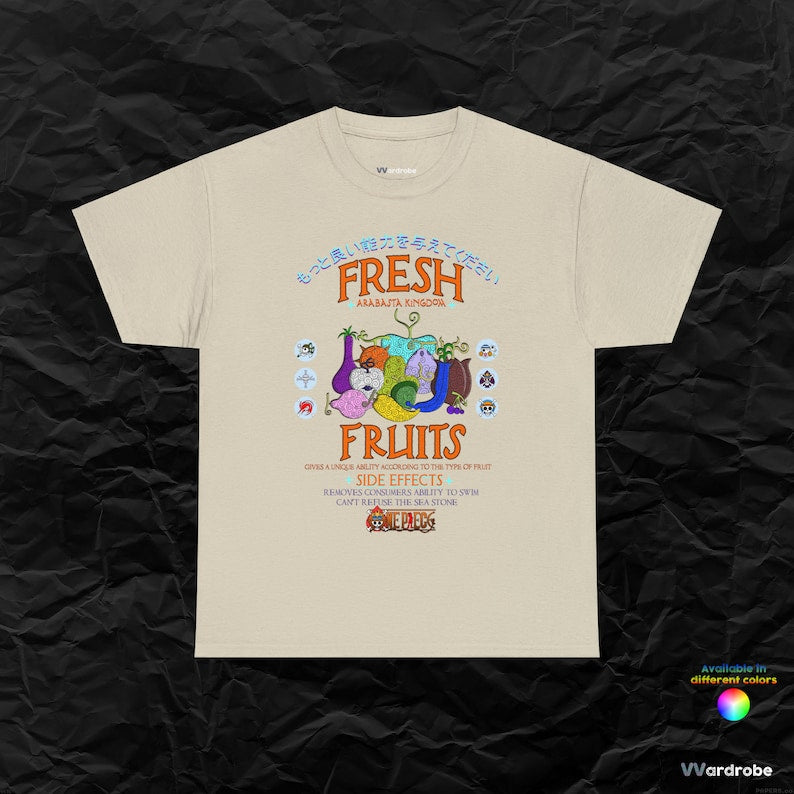 Devil Fruits Anime Cotton T-shirt