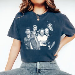 Women's Retro 1D Print Washed T-Shirt