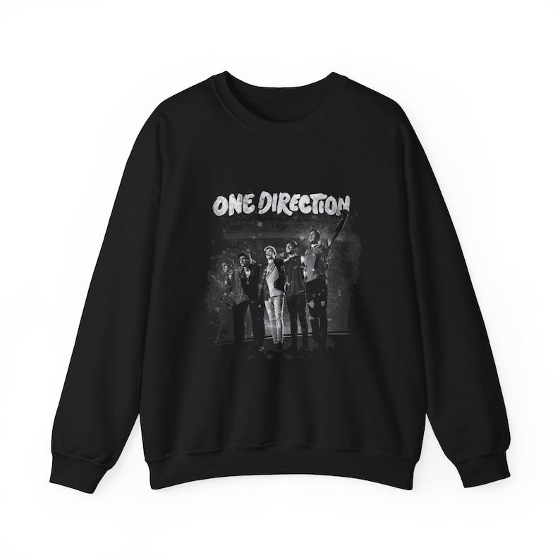 Retro 1D Graphic Crew Neck Sweatshirt