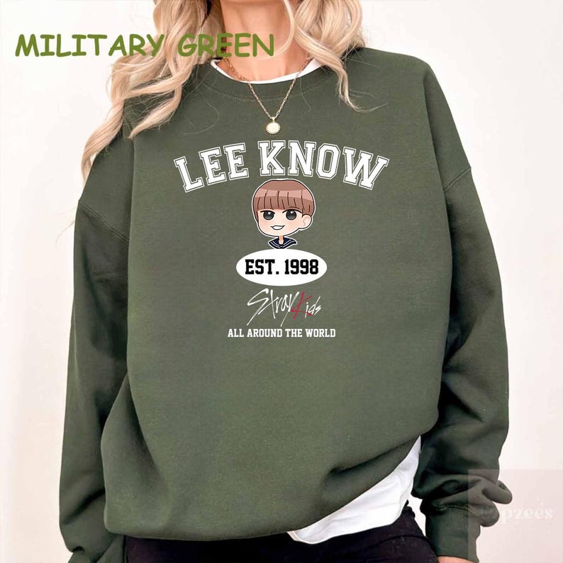 Cute KPOP Member Cartoon Printed Sweatshirt