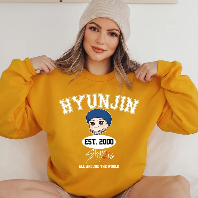Cute KPOP Member Cartoon Printed Sweatshirt