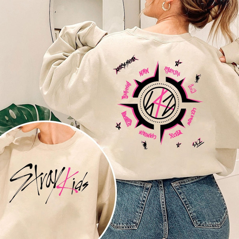 SKZ Logo Printed Crew Neck Sweatshirt Gift