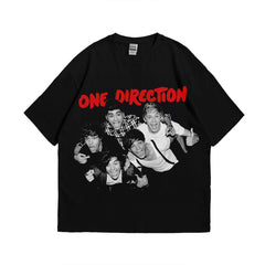 Unisex 1D Graphic Crew Neck T-shirt