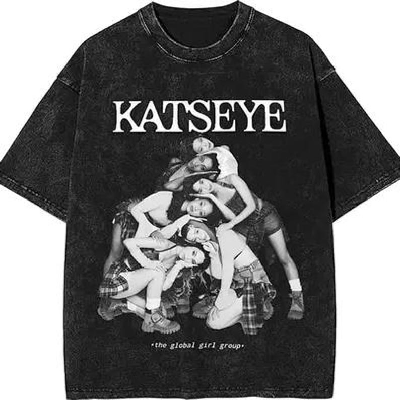 KPOP Graphic Print Unisex Washed T-Shirt