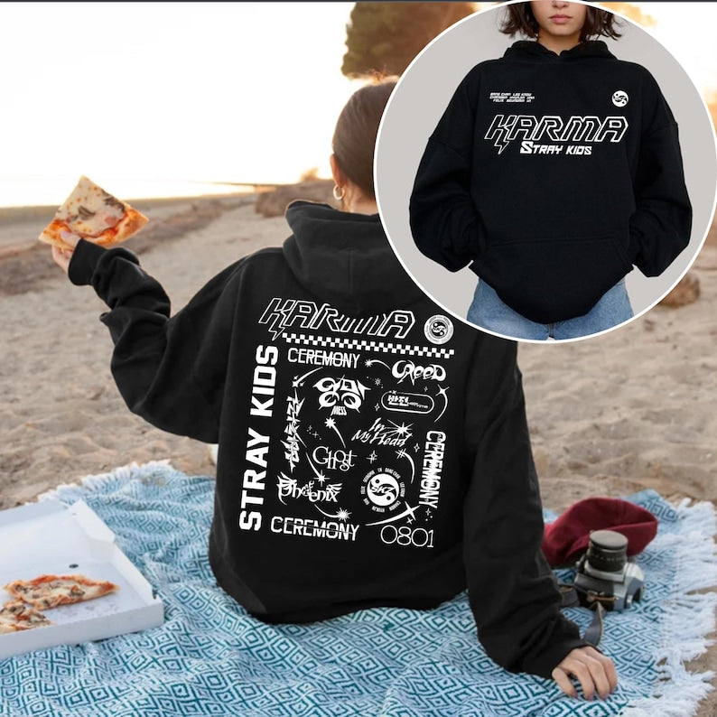 SKZ Karma Ceremony Tracklist Hoodie Tee