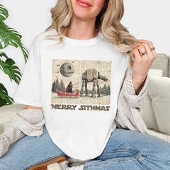 Retro Merry Sithmas Graphic Cotton Tee