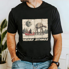 Retro Merry Sithmas Graphic Cotton Tee