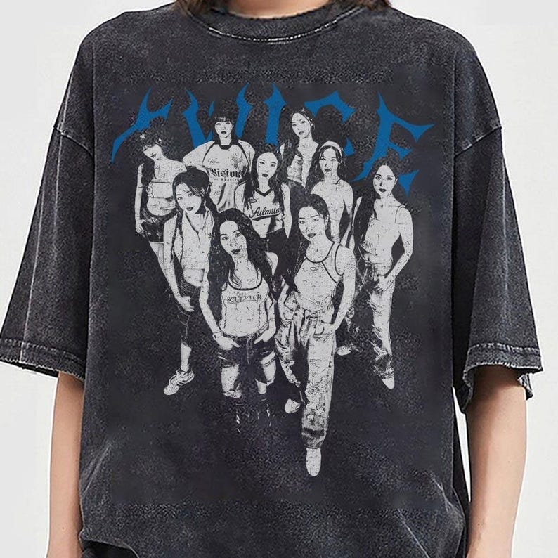 Vintage Twice Graffiti Cotton Washed T-Shirt
