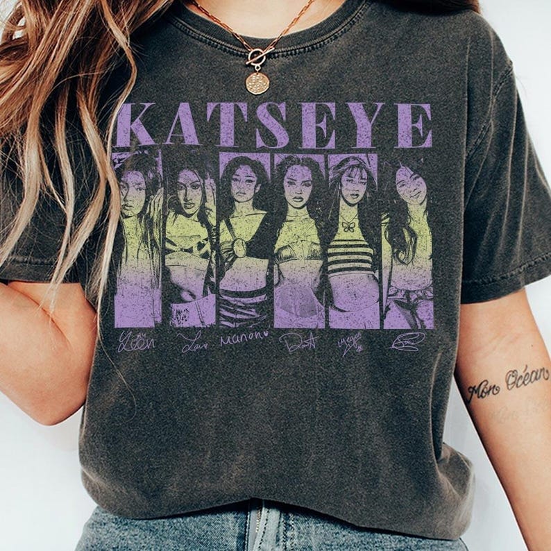 Vintage Katseye Graphic Washed T-Shirt