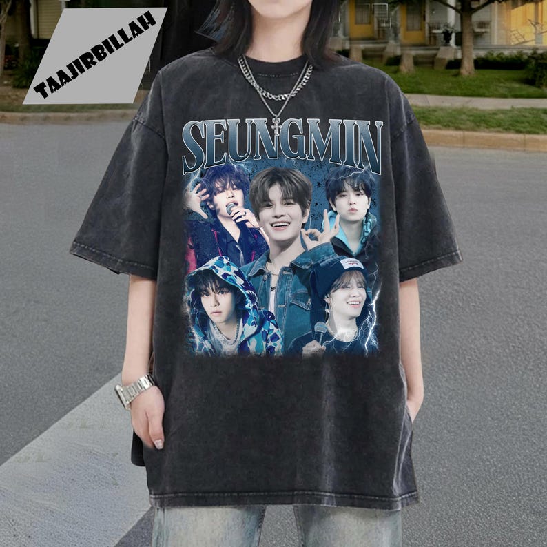 Vintage Seungmin Graphic Cotton Washed T-Shirt