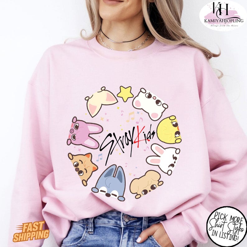 Adorable SKZ Crew Neck Sweatshirt Top