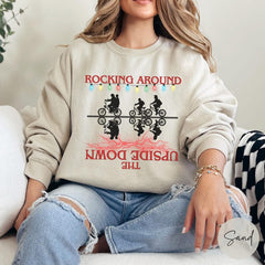 ROCKING AROUND THE UPSIDE DOWN Crewneck Christmas Sweatshirt