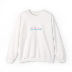 Kiss All The Time Disco Occasionally Embroidered Sweatshirt