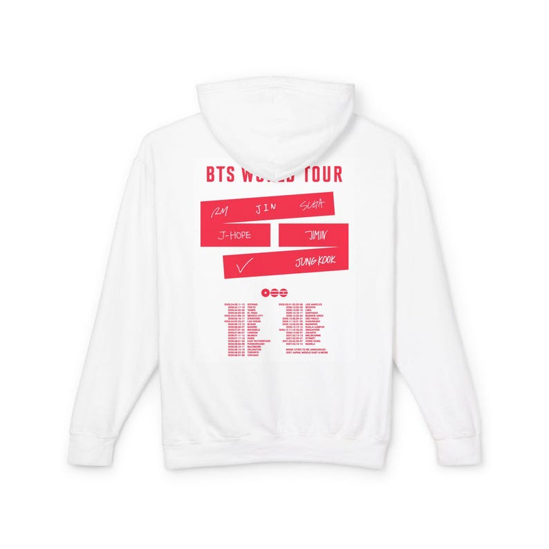 BTS World Tour Logo Print Hoodie