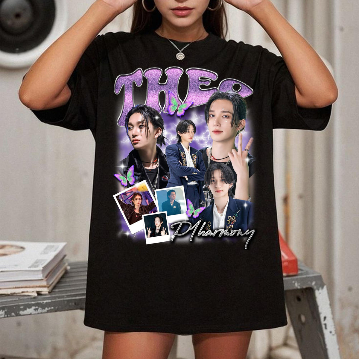 Theo Duh! Collage Aesthetic T-shirt Top