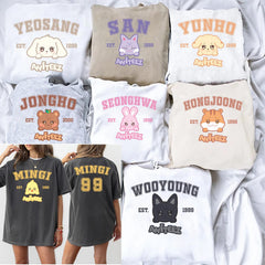 Cute Aniteez Print Crewneck T-Shirt Top